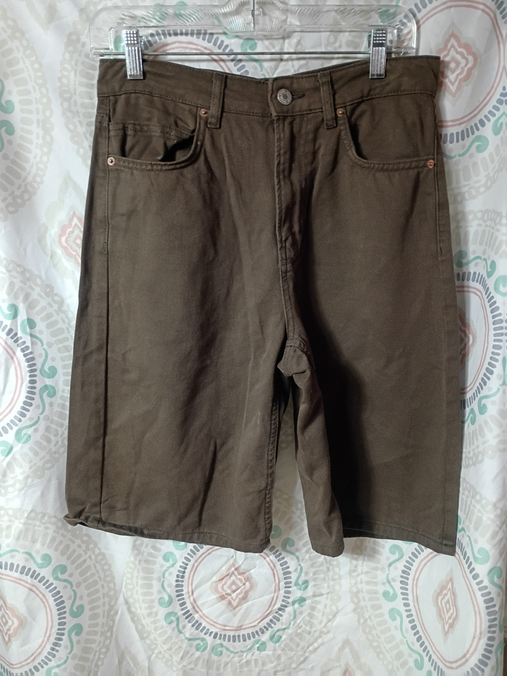 stradivarius Brown Women's Flat Front Shorts